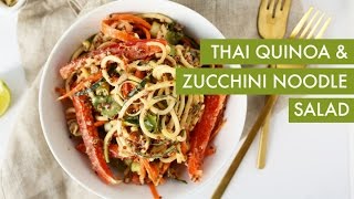 Thai Quinoa Zucchini Noodle Salad I Vegan Spiralizer Recipe [upl. by Mayor127]