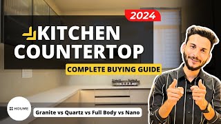 Best Kitchen Countertop  Kitchen Platform in India 2024  Granite Quartz Full body Tiles or G5G7 [upl. by Todhunter635]