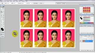 create Passport size Photo in adobe Photoshop 70 [upl. by Selway746]