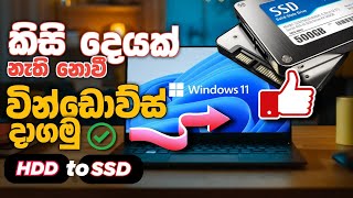 How to installmigrate windows without data loss  windows move to SSD  Sinhala [upl. by Yentruok]