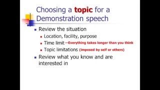 Informative Speeches Demonstration Speeches [upl. by Andee]