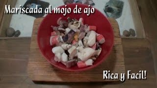 Como hacer una mariscada al mojo de ajo [upl. by Aldwon]