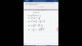 Bestimmung einer Umkehrfunktion in MathWeb [upl. by Worsham842]