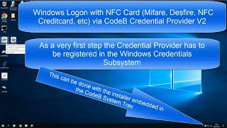 Windows Login with NFC Card via CodeB Credential Provider V2 [upl. by Hgielrahc]