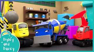 SNOWED UNDER  Trapped In The Windmill 🚧 🚜  Digley and Dazey  Kids Construction Truck Cartoons [upl. by Teloiv524]