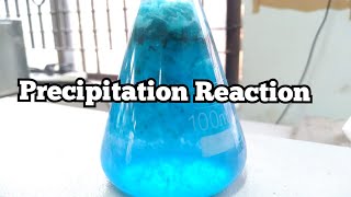 Reaction of Copper SulfatePrecipitation reaction  CUSO4  NaOH Chemistry Experiment blue [upl. by Notsnarc218]