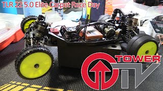 Tower TV TLR 22 50 Elite Carpet race day [upl. by Nylessej]