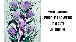 Day3 of JOURNAL II Botanical Painting using WatercolorInk watercolorartjournalaestheticvideo [upl. by Ruskin109]