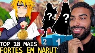 REAGINDO aos 10 PERSONAGENS MAIS FORTES de NARUTO do canal einerdtv [upl. by Irrak]