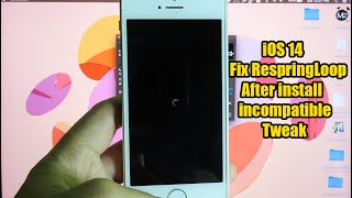 Fix Respring Loop iOS 14 After install incompatible Tweak [upl. by Petersen]