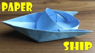 Como Hacer un Barco de Papel Fácil Origami  How to make a Paper Ship [upl. by Ducan]