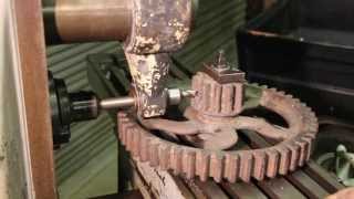 Repairing a Broken Gear Tooth Part 1  Milling a Dovetail Slot on a Horizontal Milling Machine [upl. by Mayor370]