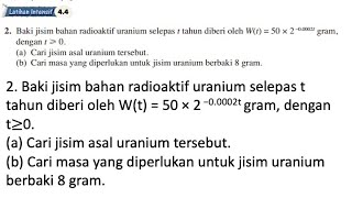 Latihan Intensif 44 No 2  Bab 4 Indeks Surd dan Logaritma  44 Aplikasi  Add Maths Form 4 [upl. by Utley990]