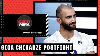 Giga Chikadze There is no featherweight better than me  UFC Post Show  ESPN MMA [upl. by Lupien415]