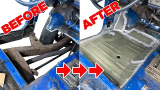 How to RepairReplace Rusty Floor in Vehicle  Complete Guide Start to Finish [upl. by Trub500]