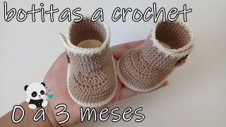 Tutorial botas de bebe a crochet 0 a 3 meses [upl. by Therese]