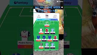 MY FPL GAME WEEK 4 TEAM [upl. by Magdalen757]