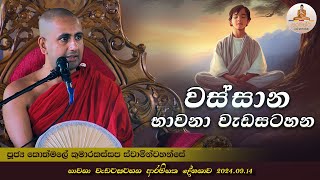 වස්සාන භාවනා වැඩසටහන 2024 09 14  Ven Kothmale Kumarakassapa Thero  කෙටි ධර්ම දේශනා [upl. by Nae386]