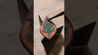 Making a champlevé enamel fern pendant 🌿 [upl. by Ilse]