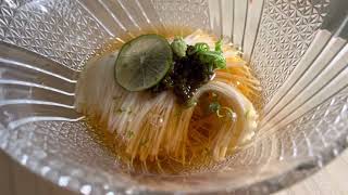 Very refreshing noodle yamaimo somen   Japanese mountain yam noodle [upl. by Epilihp]