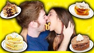 TASTING CRAZY PANCAKES with THE GABBIE SHOW [upl. by Yahs520]