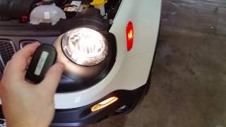 20152018 Jeep Renegade SUV  Testing Key Fob After Changing Dead Battery  Parking Lights Flashing [upl. by Airogerg]