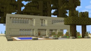 Minecraft  How to build a modern sandstone house [upl. by Merta]