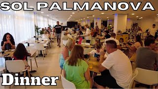 MALLORCA Dinner at SOL PALMANOVA Hotel Palma Nova MAJORCA [upl. by Downes]