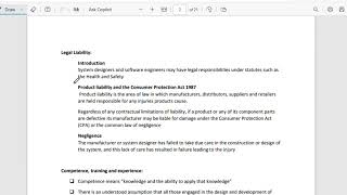 Professional practice Week 9 Final Term  CS625  Liability and practice  Intro to safety systems [upl. by Mandal]