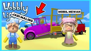 Aku Dan Adiku 24 Jam Jadi Maling Mobil Mewah Di Wobbly Life ft Shasyaalala [upl. by Mode]