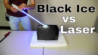 What Happens When You Shine a 5W Burning Laser on Black Ice [upl. by Igic]