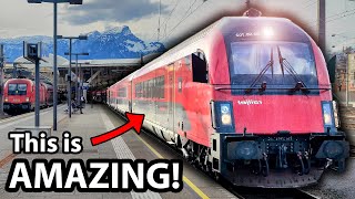 Salzburg to Vienna Wien on Austrias Best Train  ÖBB Railjet Review [upl. by Aisyla332]