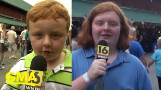 Apparently Kid Noah Ritter revisits his viral fair moment 10 years [upl. by Yelad]