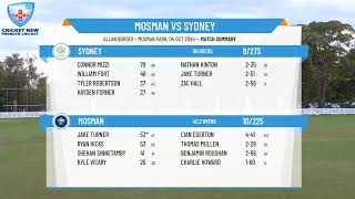 Mosman v Sydney [upl. by Etterb]