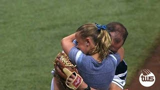 First Pitch ends in Big Surprise for Soldiers Daughter [upl. by Teage]