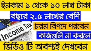 About This Income Tax Section You Have To Know  File Income Tax ReturnIncome Tax Details In Bangla [upl. by Adnhoj]