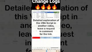 Sheet Changes log VBA ✅ exceltips exceltricks exceltutorial XLR8URXL excelhacks [upl. by Ardnoed615]