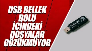 USB BELLEK DOLU İÇİNDEKİ DOSYALAR GÖZÜKMÜYOR Flash Bellekte Görünmeyen Dosyaları Gösterme [upl. by Arihppas161]