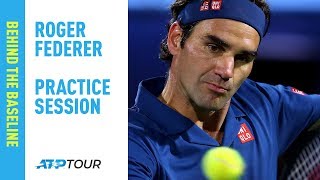 Roger Federer  Practice Session in Indian Wells [upl. by Novonod]