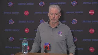 Dirk Koetter BSU offensive coordinator chats what it takes to beat out San Jose State [upl. by Eesdnil]