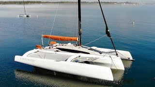 How Much Space Is On This INCREDIBLY FAST Trailerable TRIMARAN FULL BOAT TOUR [upl. by Eelik]