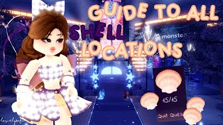 guide to ALL seashell LOCATIONS in the SEASHELL quest royale high 🐚 [upl. by Itsim]