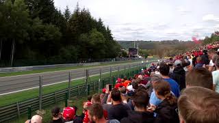 F1 2018 SpaFrancorchamps  Four wide on Kemmel straight [upl. by Halliday]