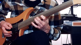 Drop D  Fretless Guitar  Heavy Riff  A6GRESSIVE [upl. by Ytsihc]