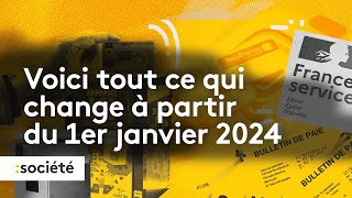 Hausse du smic et des retraites prix du tabac Tout ce qui change à partir du 1er janvier 2024 [upl. by Natsreik]