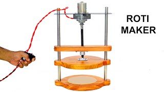 How to Make Roti Maker  DIY Press Chapati  Puri Maker With Self Motor [upl. by Yasui]