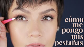 HOW TO APPLY FALSE LASHES FOR BEGINNERS QUICK AND SIMPLE  Maiah Ocando [upl. by Yoko714]