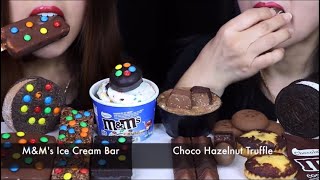 KIM amp LIZ ASMR BITES ONLY CHOCOLATE ICECREAM DESSERTS ASMR [upl. by Richelle]