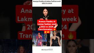 Ananya Pandey at Lakme Fashion Week2024sanpushananyapandeyshortslfw2024bollywoodfashionrunway [upl. by Jarrad477]