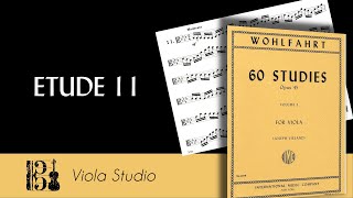 WOHLFAHRT 60 Studies Op 45 for Viola Solo  ETUDE 11 [upl. by Sender]